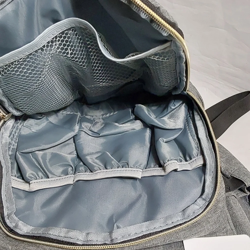 Afbp NWT BABY MULTIFUNCTIONAL DIAPER BACKPACK‎ PRT GREY